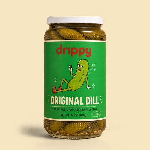 DRIP original dill pickles in a 680 g drippy jar