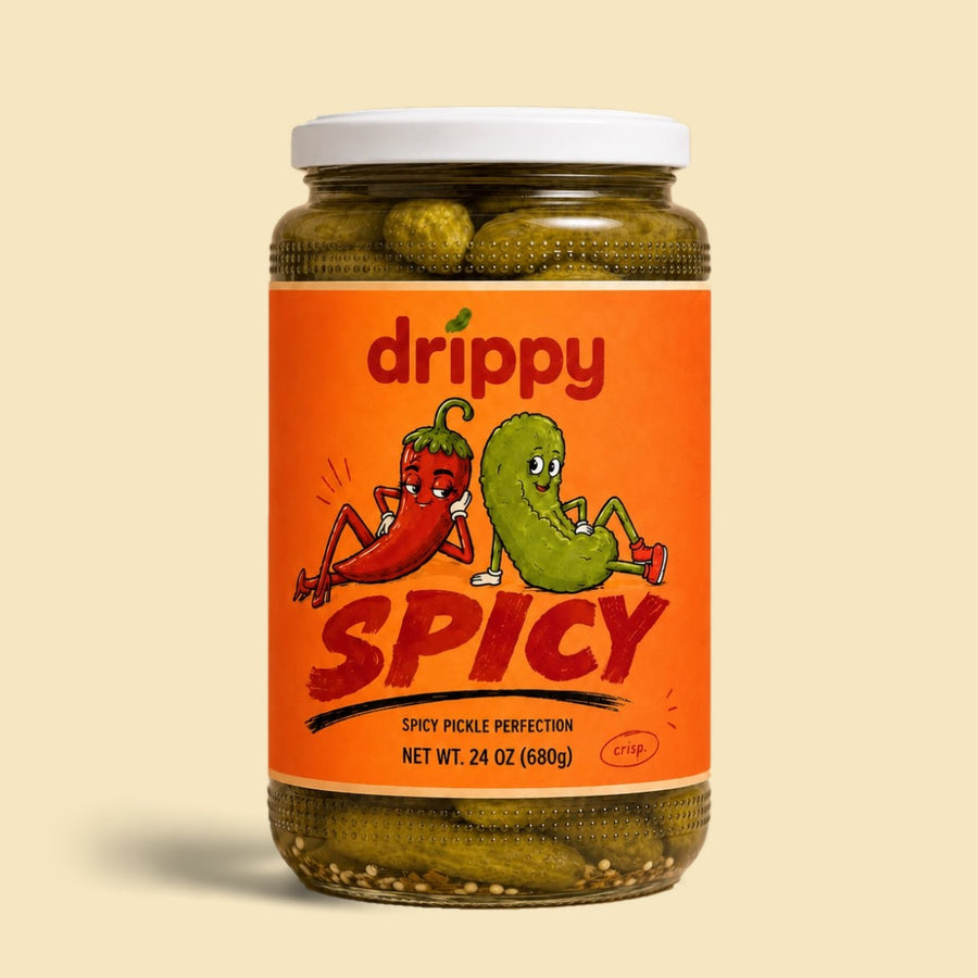 PEPPA spicy pickles in a 680 g drippy jar